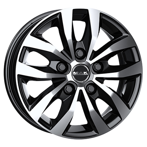 Cerchio in Lega MAK LOAD5 7X17 5X120 ET 55 CB 65,10 BLACK MIRROR