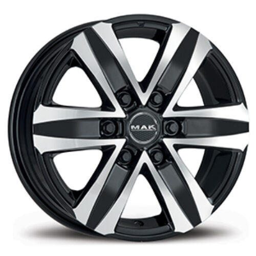 Cerchio in Lega MAK STONE6 8X18 6X114,3 ET 45 CB 66,10 BLACK MIRROR