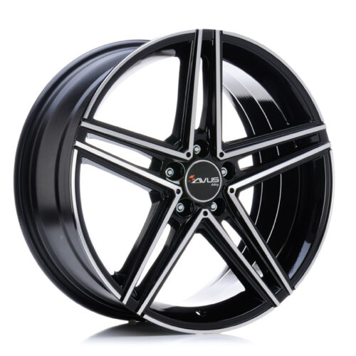 Cerchi in lega AVUS AC-515 BLACK POLISHED 19 Pollici 5×112 ET +45 CB 66,5