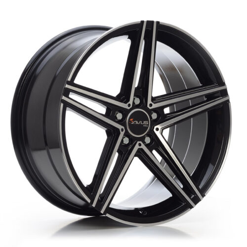 Cerchi in lega AVUS AC-515K BLACK POLISHED 19 Pollici 5×112 ET +45 CB 66,5