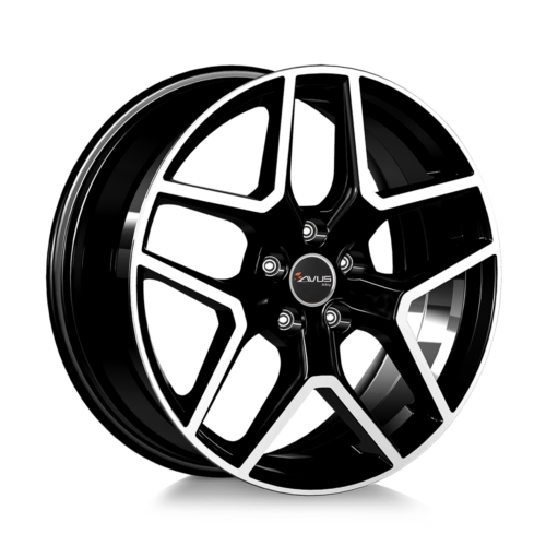 Cerchi in lega AVUS AC-519 BLACK POLISHED 17 Pollici 5×108 ET +40 CB 73,1