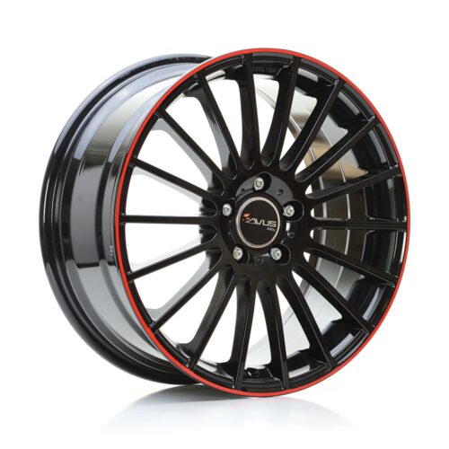 Cerchi in lega AVUS AC-M03 BLACK RED LINE 19 Pollici 5×112 ET +35 CB 66,6