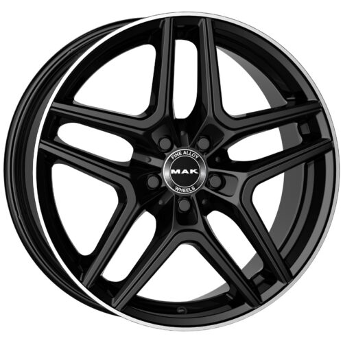 Cerchio in Lega MAK AURUM 9X18 5X112 ET 33 CB 66,60 GLOSS BLACK MIRROR RING