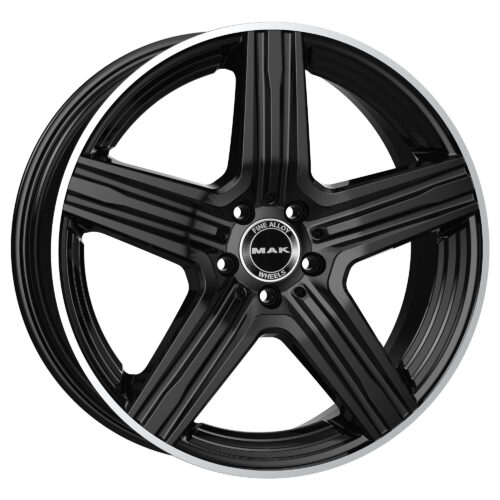 Cerchio in Lega MAK LEWIS-D 9,5X20 5X112 ET 22 CB 66,60 GLOSS BLACK MIRROR RING