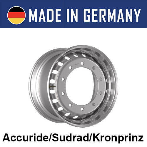 Cerchio in Lega MAK ACCURIDE TRUCK STEEL/ACCIAIO 11,75X22,5 1X335 ET 120 CB 281,00 SILVER
