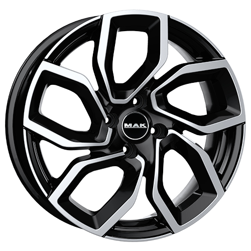 Cerchio in Lega MAK APOLLO 7X18 4X108 ET 35 CB 65,10 BLACK MIRROR