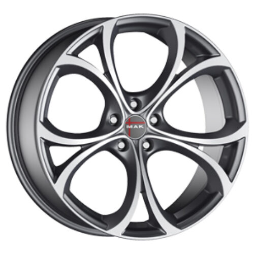 Cerchio in Lega MAK LARIO 10X20 5X110 ET 34 CB 65,10 GUN MET-MIRROR FACE